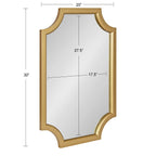 Kate and Laurel Hogan Scalloped Wood Framed Mirror