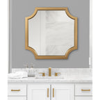 Kate and Laurel Hogan Scalloped Wood Framed Mirror