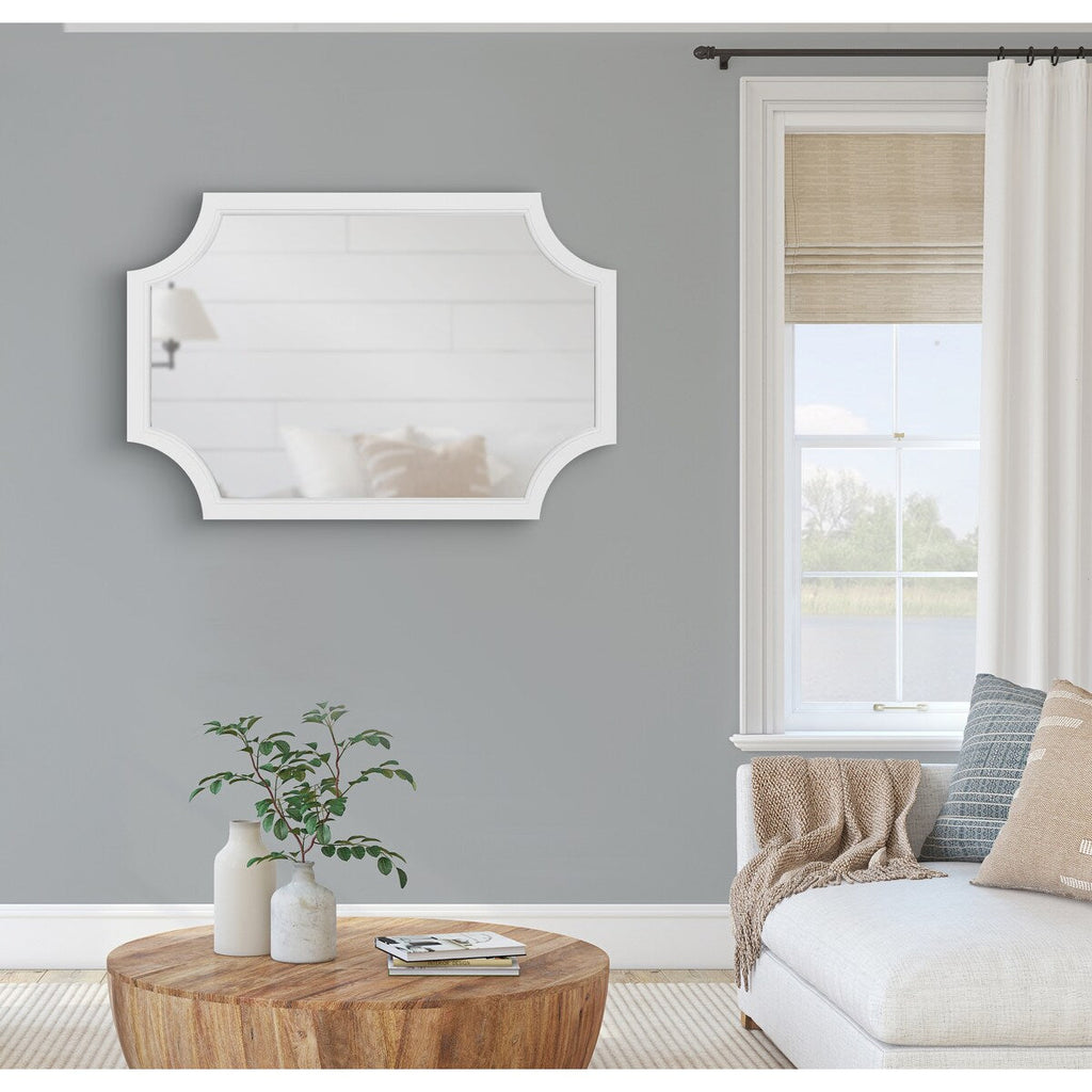 Kate and Laurel Hogan Scalloped Wood Framed Mirror