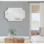 Kate and Laurel Hogan Scalloped Wood Framed Mirror