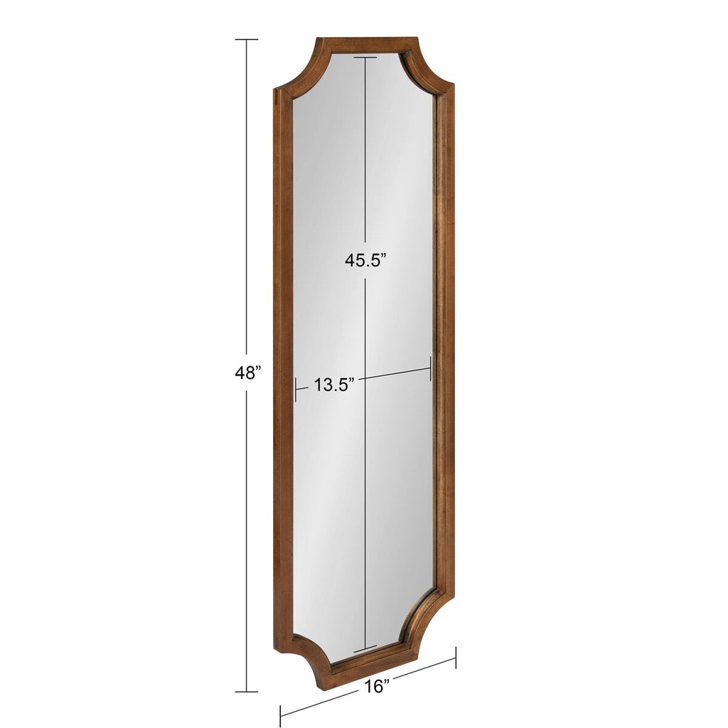 Kate and Laurel Hogan Scalloped Wood Framed Mirror
