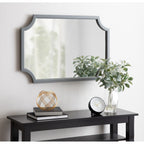 Kate and Laurel Hogan Scalloped Wood Framed Mirror