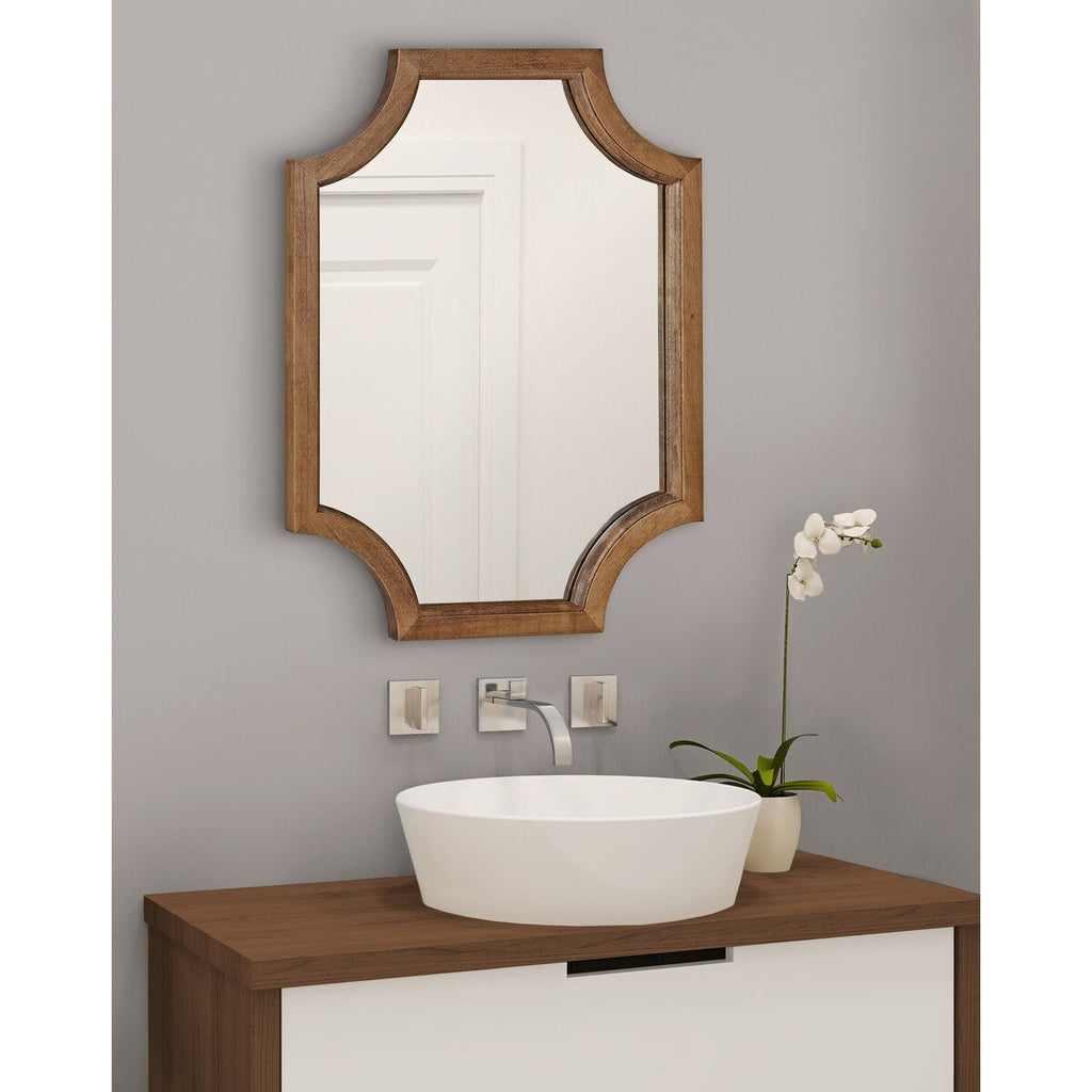 Kate and Laurel Hogan Scalloped Wood Framed Mirror