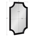 Kate and Laurel Hogan Scalloped Wood Framed Mirror