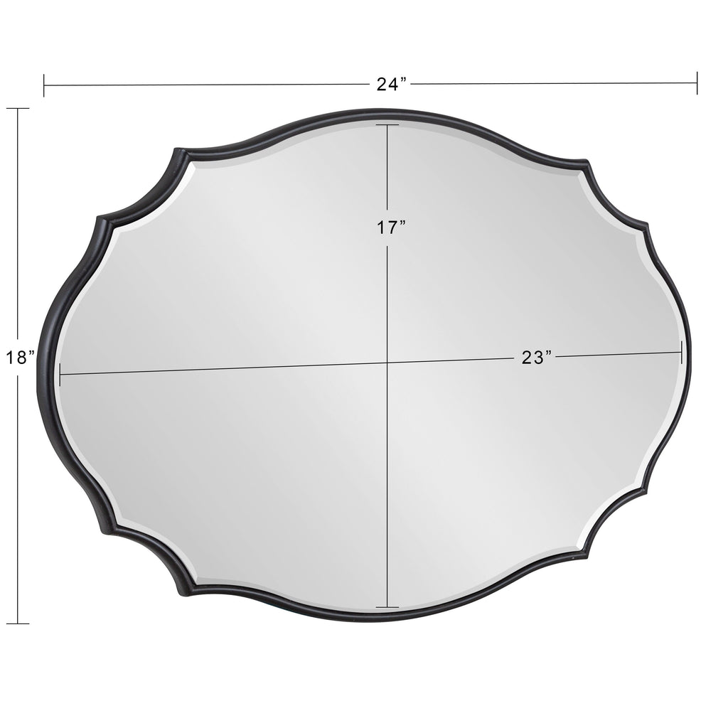 Kate and Laurel Leanna Scalloped Oval Wall Mirror