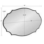 Kate and Laurel Leanna Scalloped Oval Wall Mirror