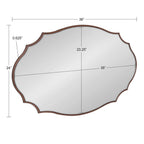 Kate and Laurel Leanna Scalloped Oval Wall Mirror