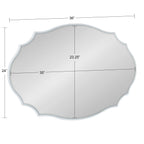 Kate and Laurel Leanna Scalloped Oval Wall Mirror