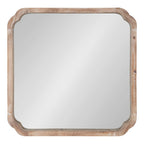 Kate and Laurel Marston Square Wood Wall Mirror