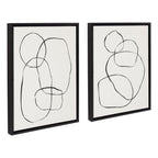 Kate and Laurel Sylvie Modern Circles Framed Canvas Set by Teju Reval