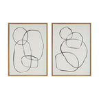 Kate and Laurel Sylvie Modern Circles Framed Canvas Set by Teju Reval