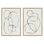Kate and Laurel Sylvie Modern Circles Framed Canvas Set by Teju Reval