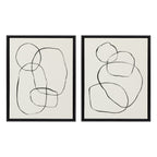 Kate and Laurel Sylvie Modern Circles Framed Canvas Set by Teju Reval
