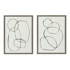 Kate and Laurel Sylvie Modern Circles Framed Canvas Set by Teju Reval