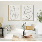 Kate and Laurel Sylvie Modern Circles Framed Canvas Set by Teju Reval