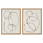 Kate and Laurel Sylvie Modern Circles Framed Canvas Set by Teju Reval