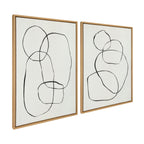Kate and Laurel Sylvie Modern Circles Framed Canvas Set by Teju Reval