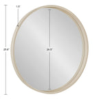 Kate and Laurel Travis Round Wood Accent Wall Mirror