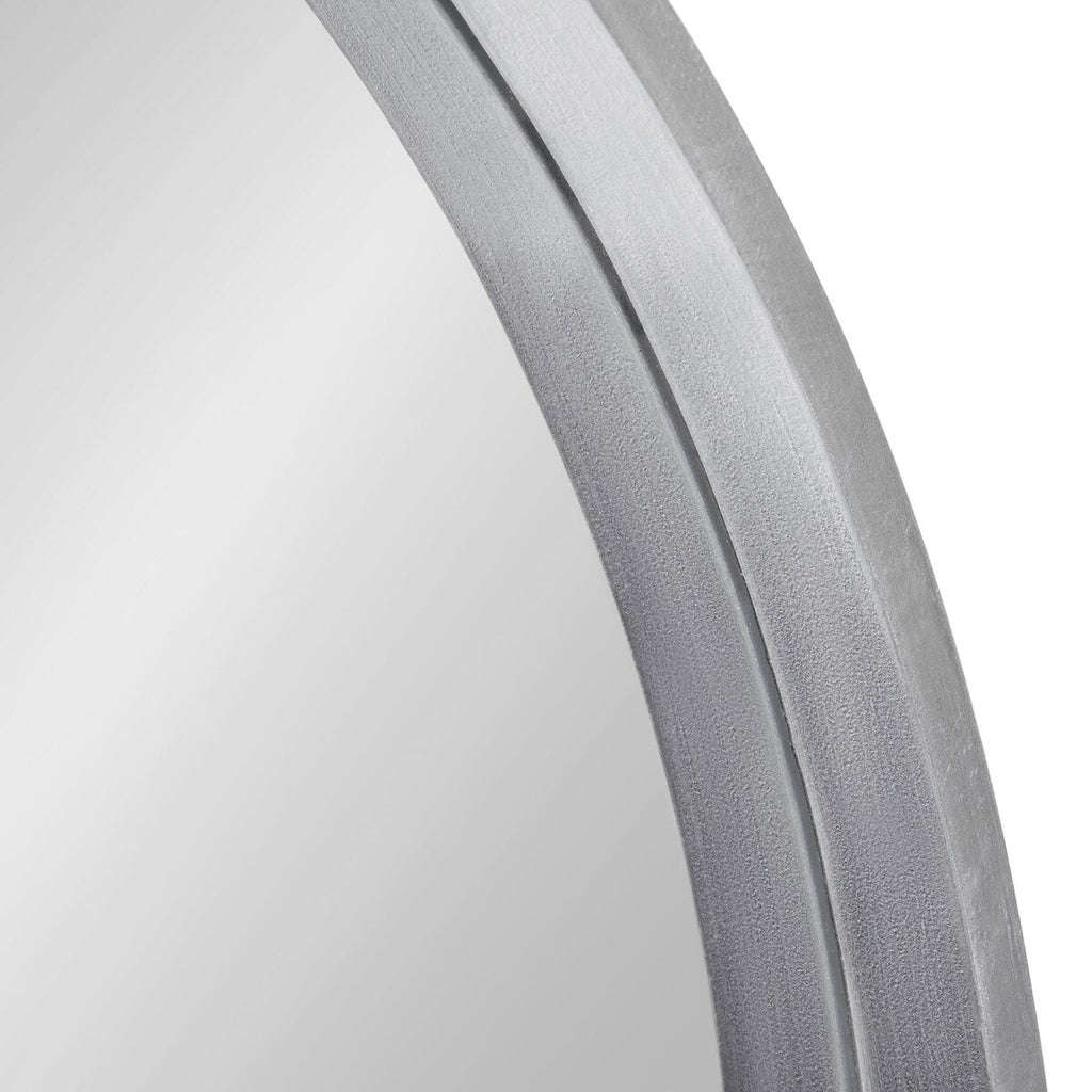 Kate and Laurel Travis Round Wood Accent Wall Mirror