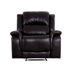 Leather Manual Recliner Sofa Collection for Living Room Leather Reclining Furniture for Home Office Living Room