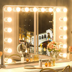Keonjinn LED Makeup Hollywood Vanity Mirror with 15/18 LED Lights