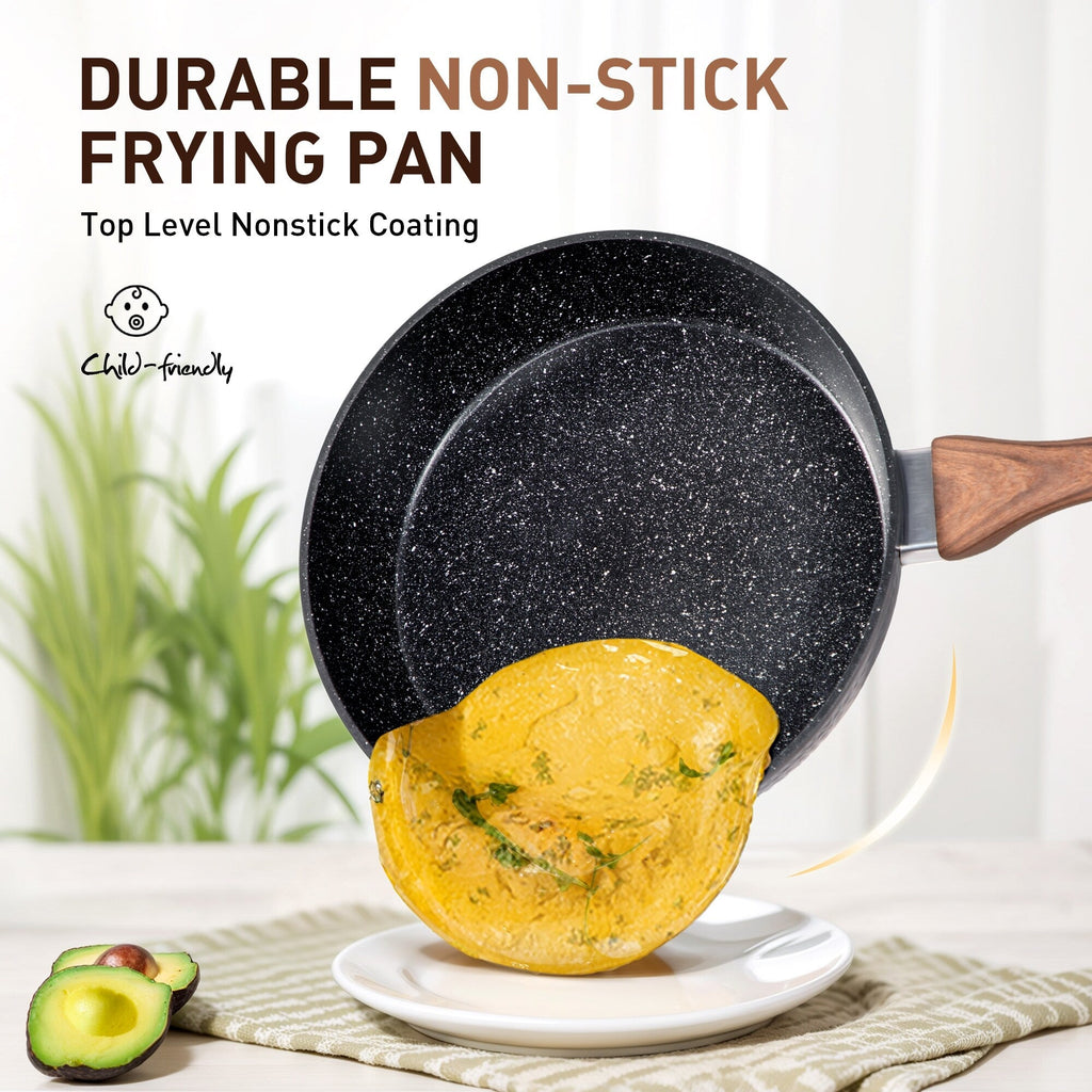 Kitchen Academy 15-piece Nonstick Granite-coated Cookware Set