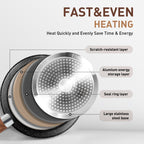 Kitchen Cookware Sets Nonstick, 12 Piece Pots and Pans Set Granite Cooking Set