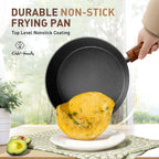 Kitchen Cookware Sets Nonstick, 12 Piece Pots and Pans Set Granite Cooking Set