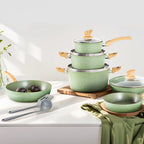 Kitchen Cookware Sets Nonstick, 12 Piece Pots and Pans Set Granite Cooking Set