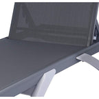 Kozyard Alan Full Flat Aluminum and Polypropylene Resin Legs Patio Reclining Adjustable Chaise Lounge