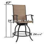Kozyard Isabella High Swivel Bar Stools/Chair Set