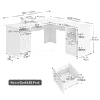 Moasis L Shaped Gaming Desk 59-Inch Computer Corner Desk with Monitor Stand