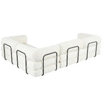 L-Shaped Modular Sofa Bed in Corduroy Fabric