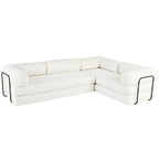 L-Shaped Modular Sofa Bed in Corduroy Fabric