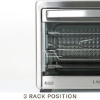 LNC 12-In-1 Large 34QT Countertop Toaster Oven Convection Rotisserie Air Fryer - 19.5 L x 15 W x 12.5 H