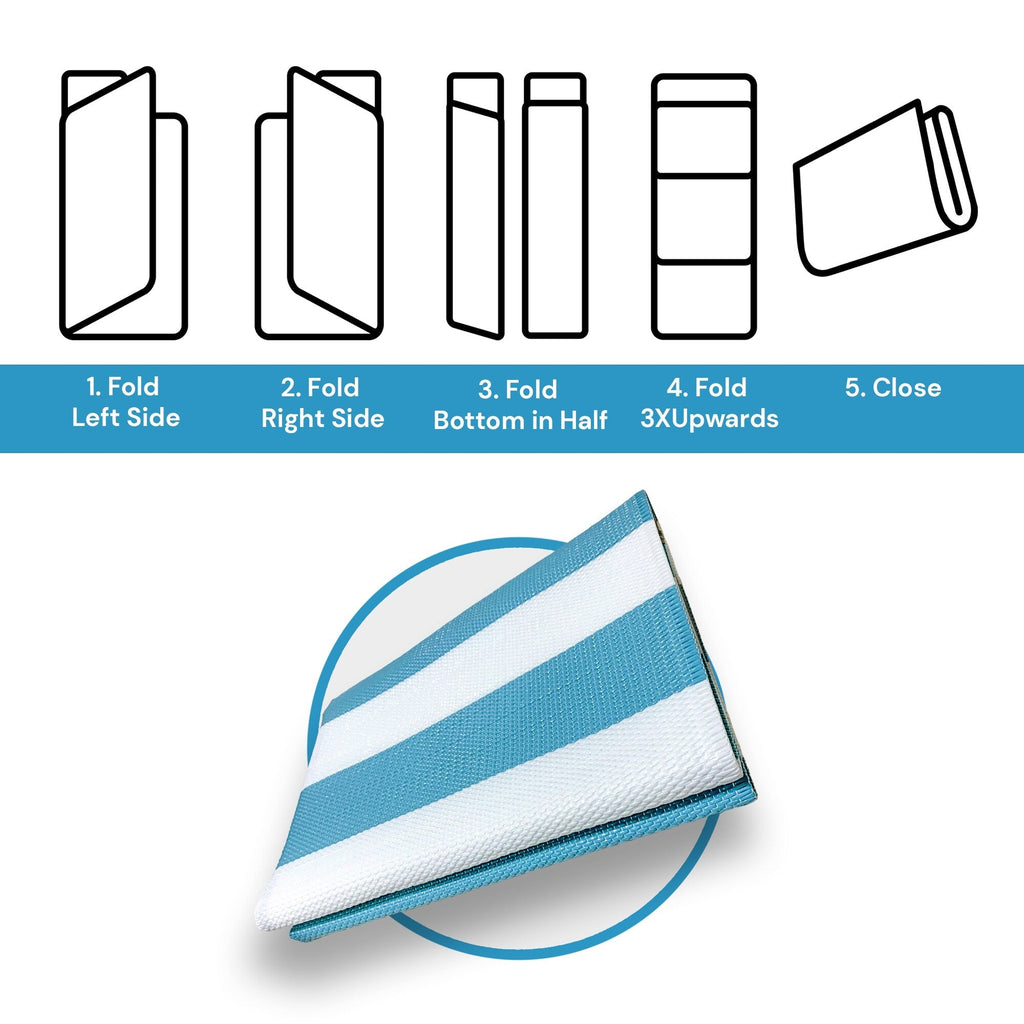 Lalune Beach Stripe Indoor Outdoor Area Rug