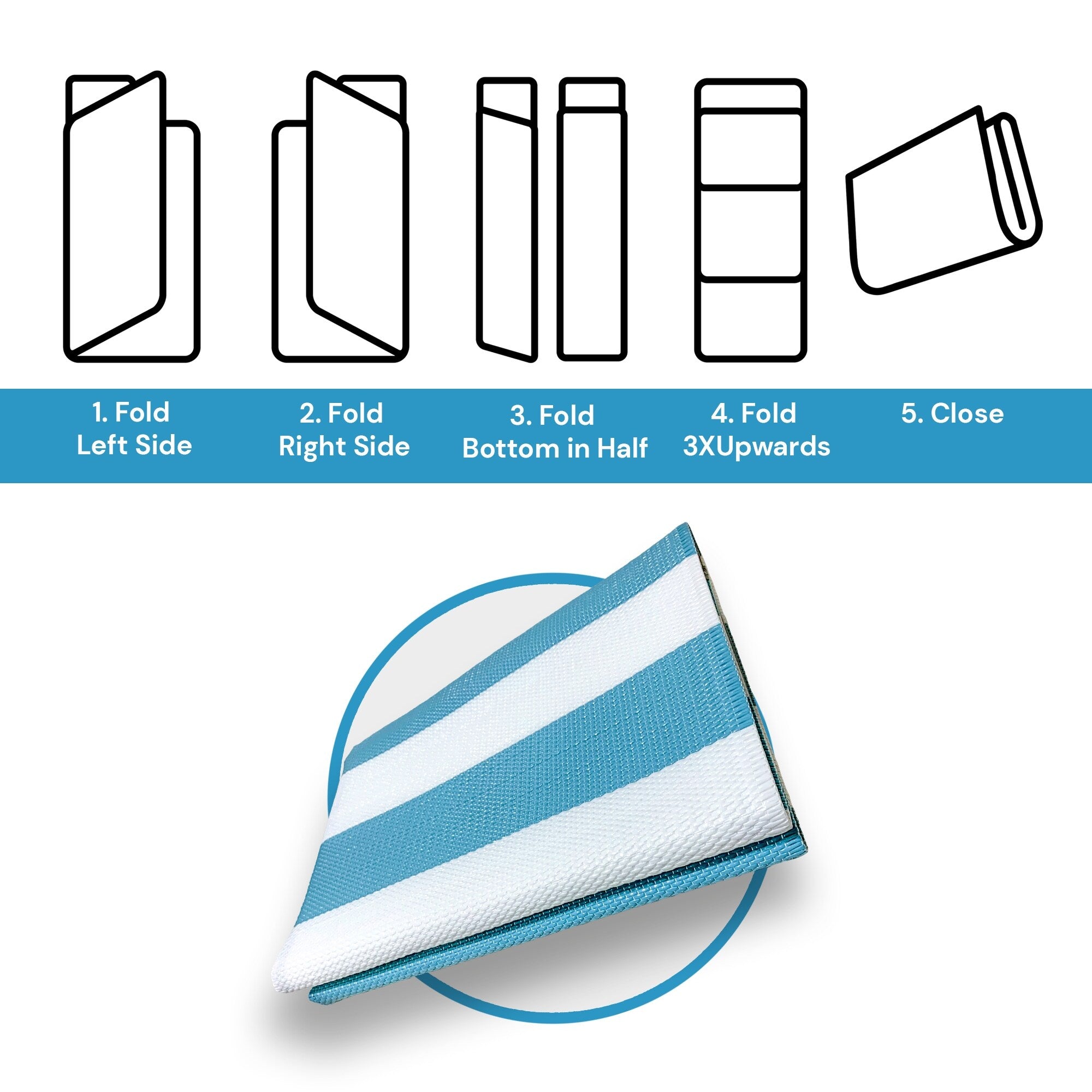 Lalune Beach Stripe Indoor Outdoor Area Rug