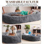 Giant Dog Bed for Humans 71x48x14 Large Dog Bed for People Adults, Washable Napping Dog Bed