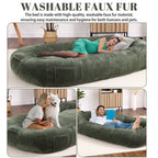 Giant Dog Bed for Humans 71x48x14 Large Dog Bed for People Adults, Washable Napping Dog Bed