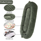 Giant Dog Bed for Humans 71x48x14 Large Dog Bed for People Adults, Washable Napping Dog Bed