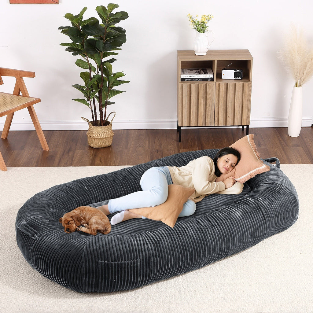 Giant Dog Bed for Humans 71x48x14 Large Dog Bed for People Adults, Washable Napping Dog Bed