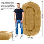 Giant Dog Bed for Humans 71x48x14 Large Dog Bed for People Adults, Washable Napping Dog Bed