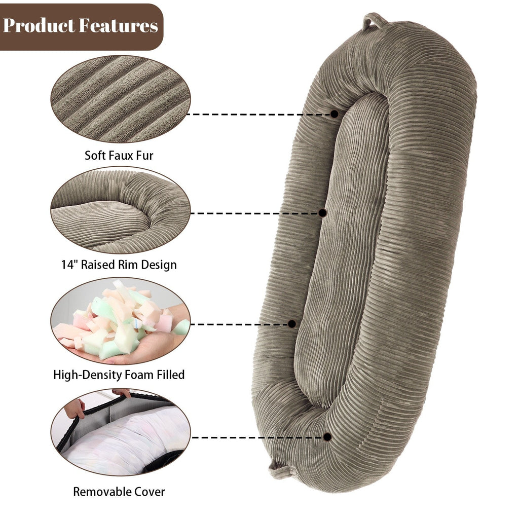 Giant Dog Bed for Humans 71x48x14 Large Dog Bed for People Adults, Washable Napping Dog Bed