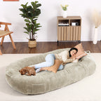 Giant Dog Bed for Humans 71x48x14 Large Dog Bed for People Adults, Washable Napping Dog Bed