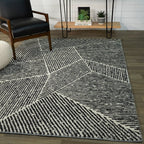 Larsen Modern Varied Stripes Area Rug