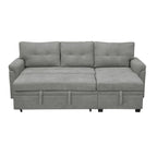 Convertible Reversible Sectional Sofa with Pull-Out Sleeper Bed, Hidden Storage Chaise, and Durable Legs