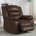 Leather Lift Recliner Chair With Dual Motor, Oversized Power Recliners With Electric Massage Heating