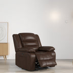 Leather Lift Recliner Chair With Dual Motor, Oversized Power Recliners With Electric Massage Heating