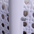 LeisureMod 2 Person Hanging Egg Chair with Stand - Outdoor/Indoor Rattan Wicker Patio Swing Hammock Lounger with Cushions