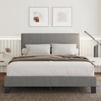 Lifezone Adjustable Queen Size Upholstered Platform Bed Frame